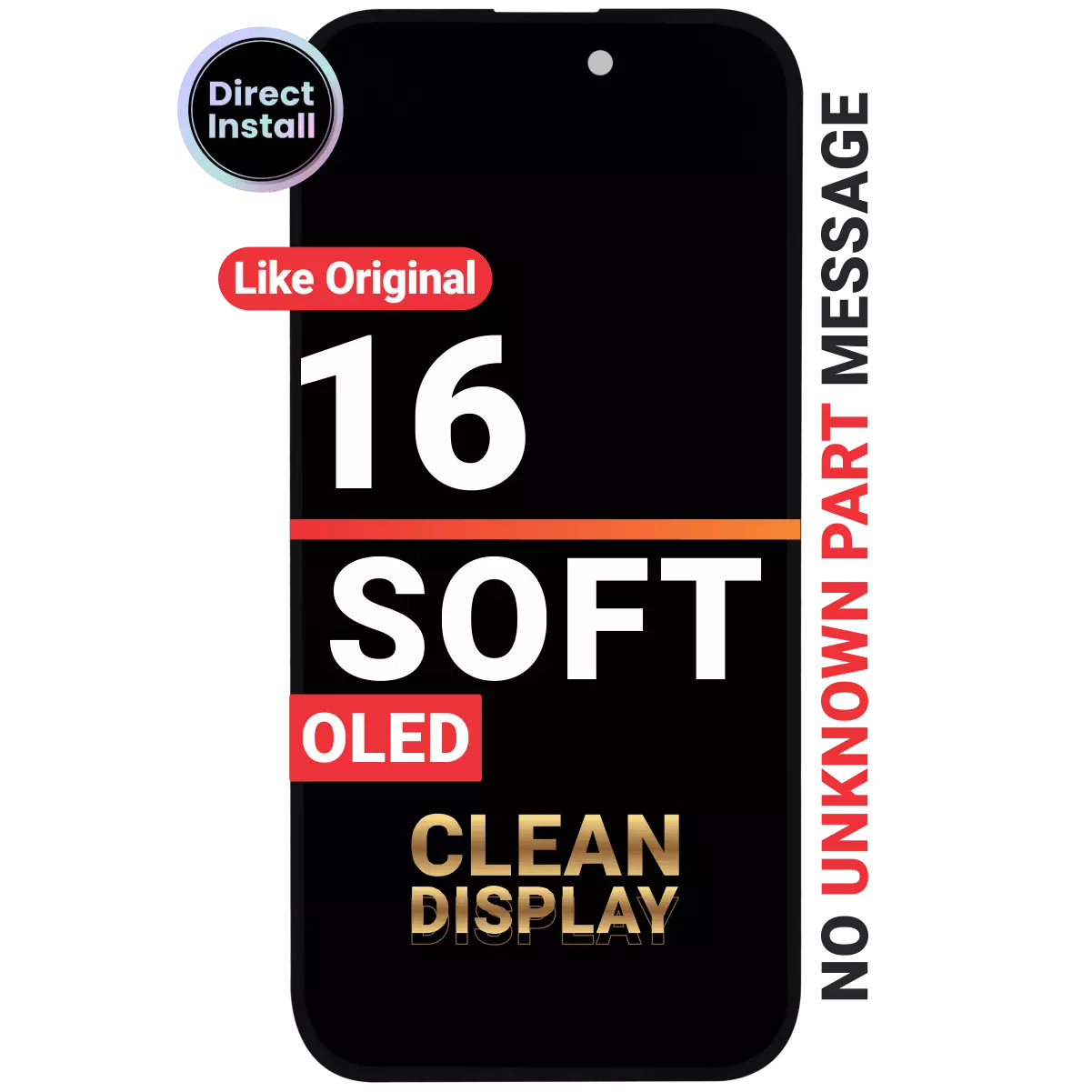 Diagnostics Soft OLED 120hz For Apple iPhone 16 : Soft OLED
