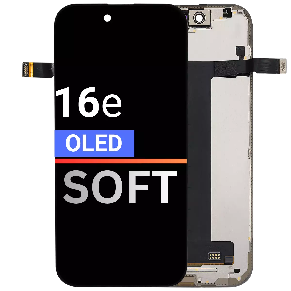 OLED Assembly Compatible For Apple iPhone 16e : Soft OLED 120hz : Soft OLED
